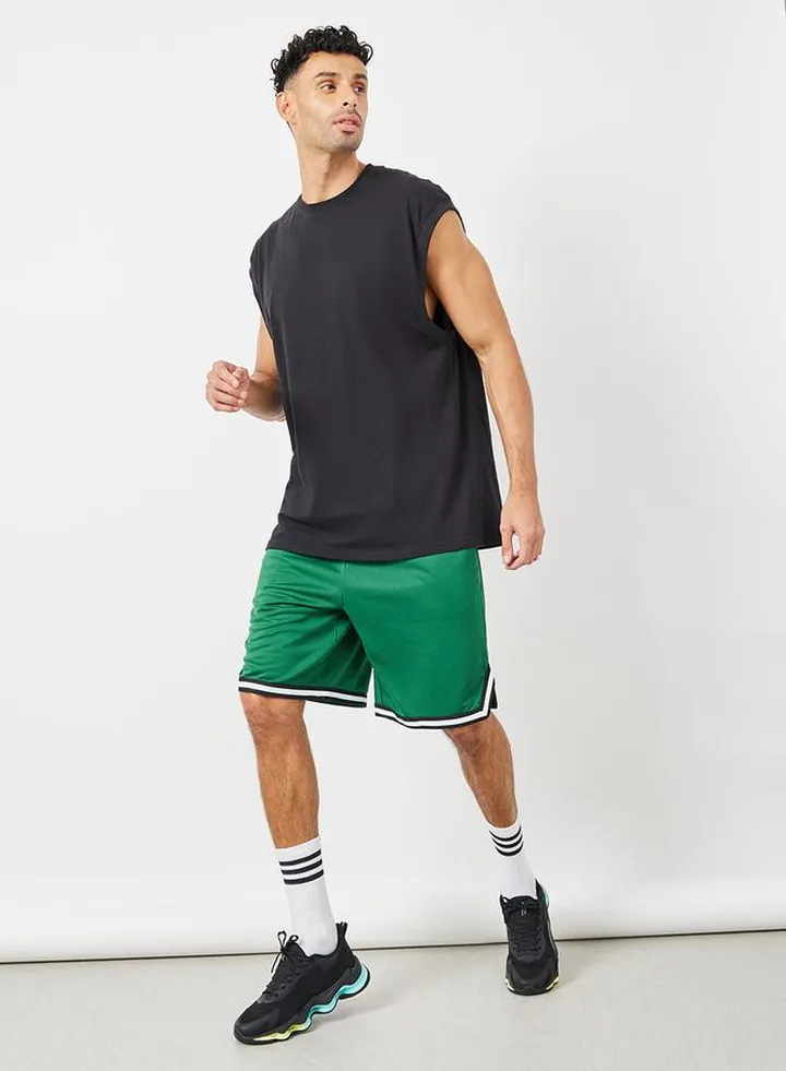 Mesh Woven Oversized Basketball Shorts