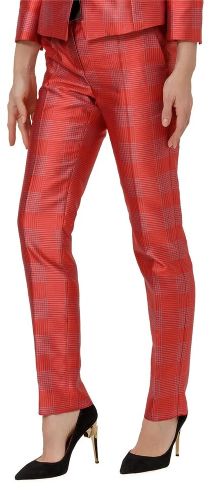 Emporio Armani Plaid Straight-Leg Pants