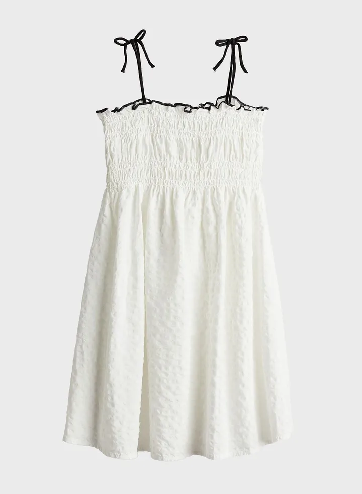 Kids Ruched Tiered Dress