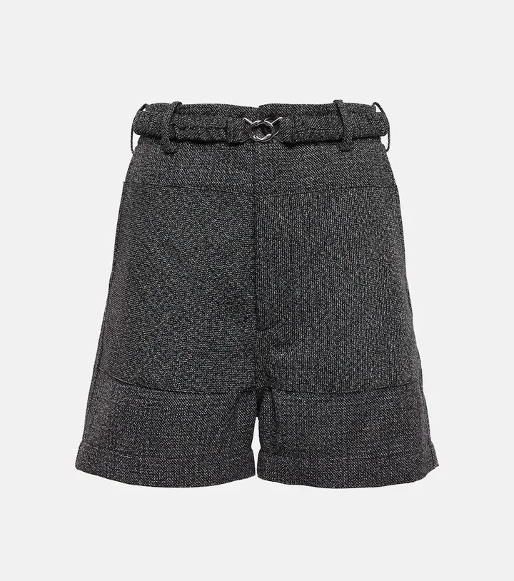 Wool and cotton Bermuda shorts