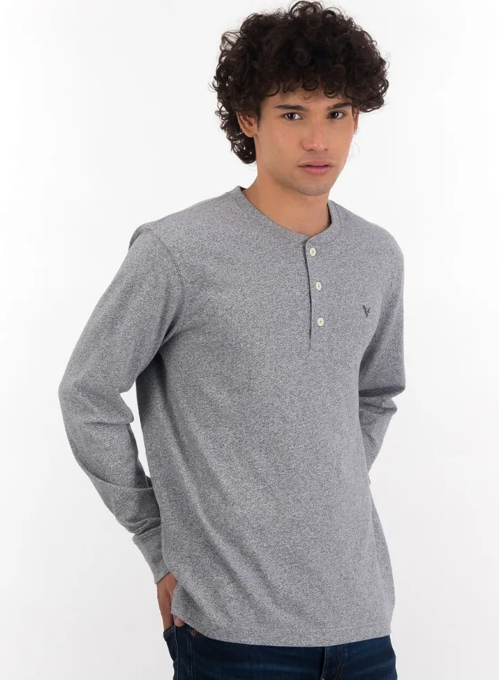 Logo Henley Neck T-Shirt