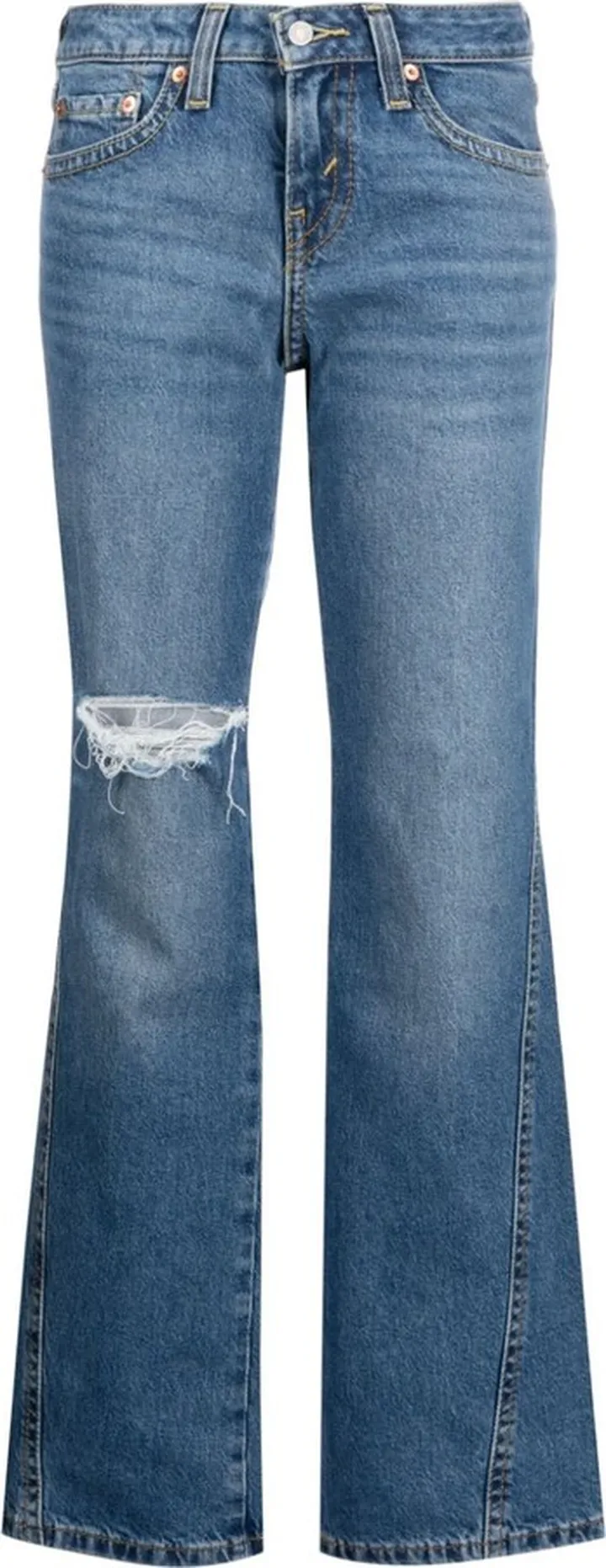 Distressed-Effect Boyfriend Jeans