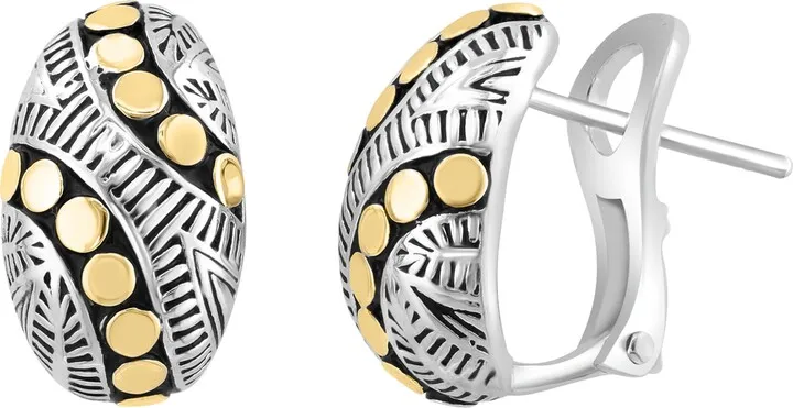 Sterling Silver & 18K Yellow Gold Earrings