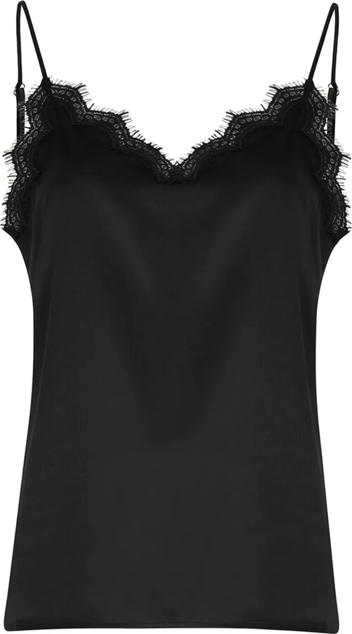Paige Ilya Black Silk-satin Camisole Top
