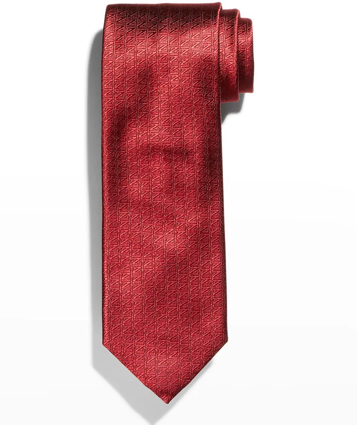 Men's Silk Allover Logo Tie