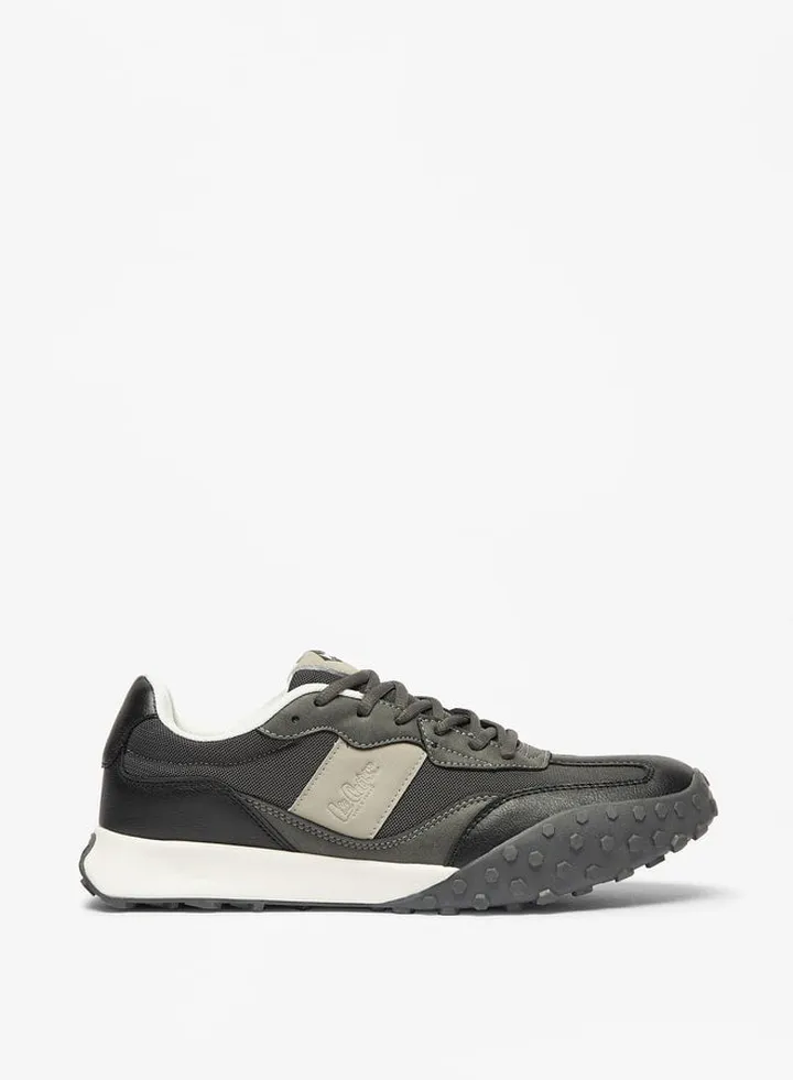 Men'S Colourblock Casual Sneakers With Lace-Up Closure