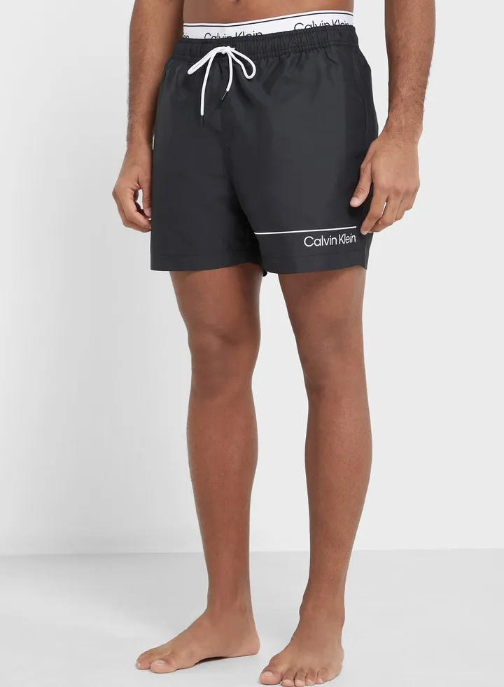 Medium Double Waistband Swim Shorts