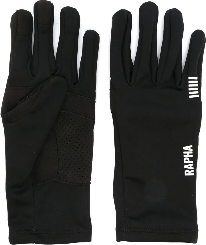 Black Pro Team Cycling Gloves