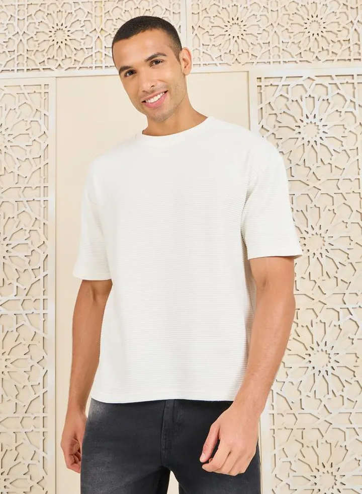 Premium Oversized Ottoman Knit T-shirt