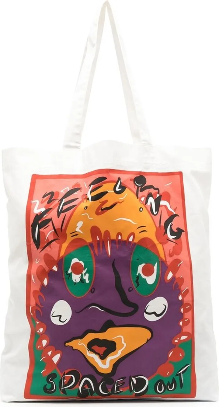 Spaced out tote bag print