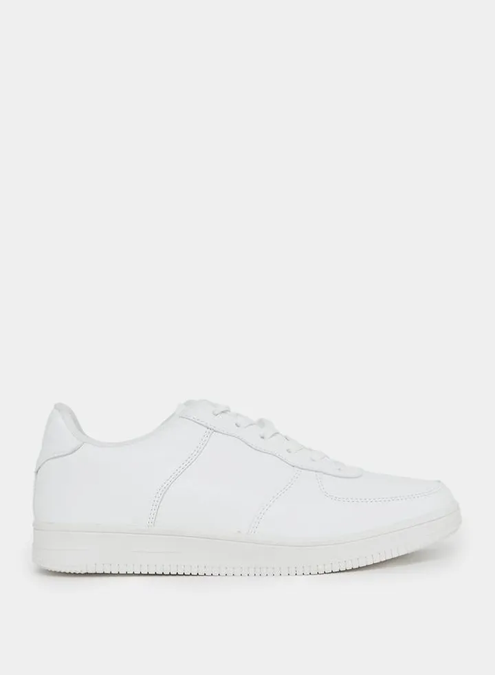 Monochrome Lace Up Sneakers