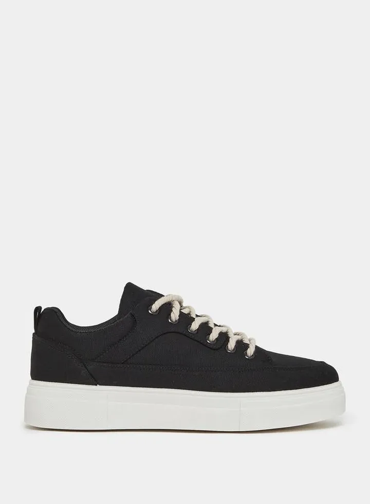 Platform Sole Breathable Lace Up Sneakers