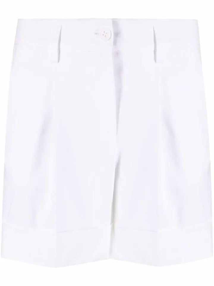 Turn-Up Hem Cotton Shorts