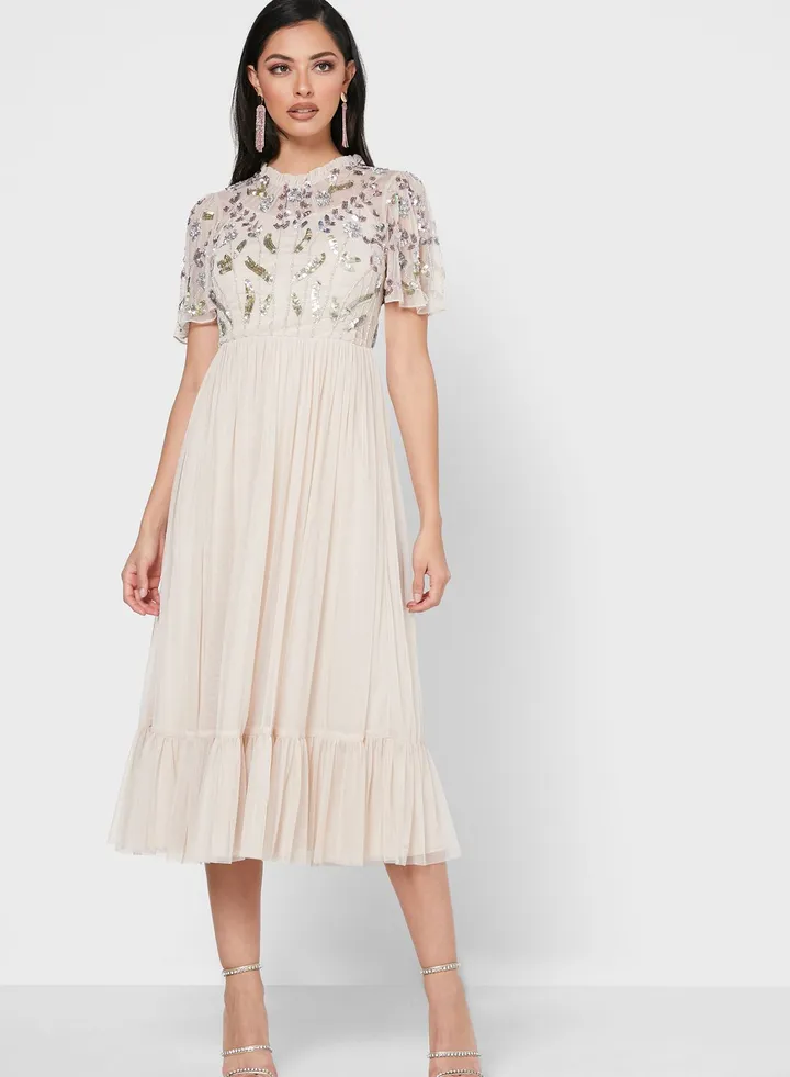 Tulle Embellished Dress