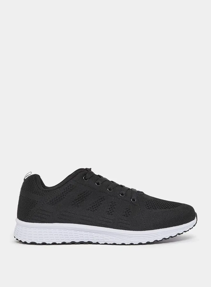 Knitted Lace Up Sneakers