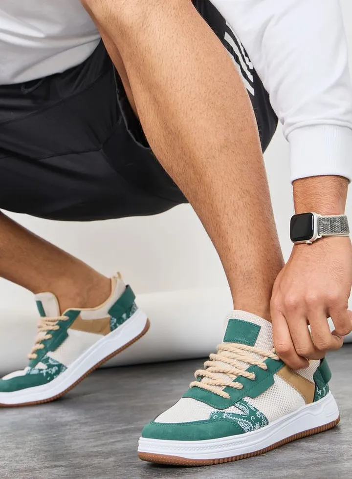 Colorblock Lace Up Sneakers