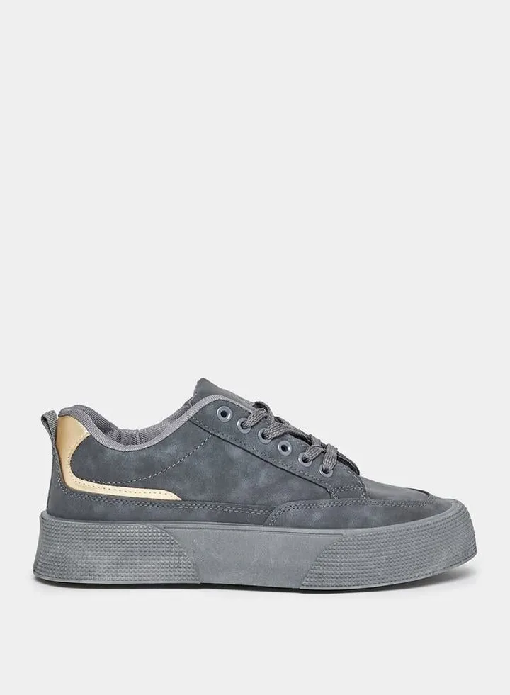 Breathable Platform Lace Up Sneakers