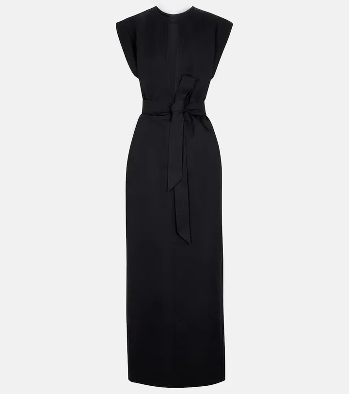 Cotton and silk maxi dress