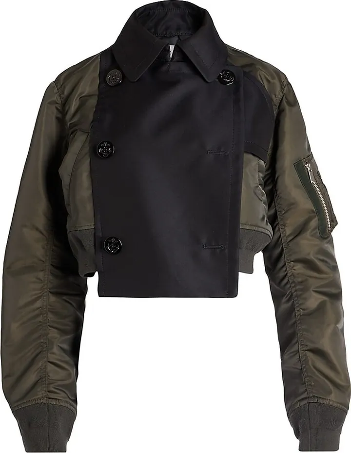 Blouson-Sleeve Bomber Jacket
