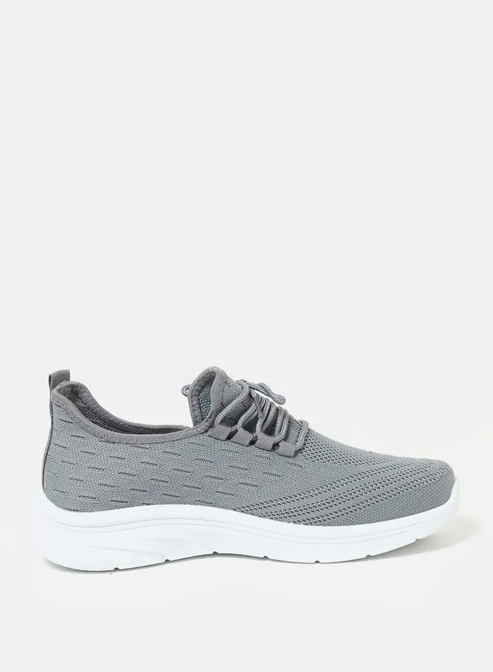 Textured Low Top Lace Up Sneakers