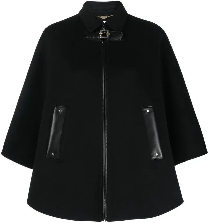 Zip-Up Cashmere Cape