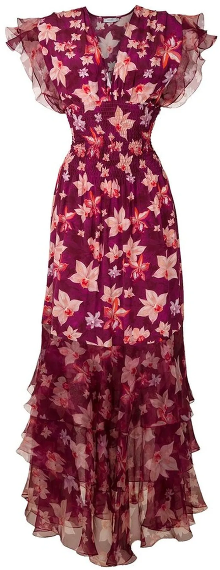 Pri Orquídea printed long dress