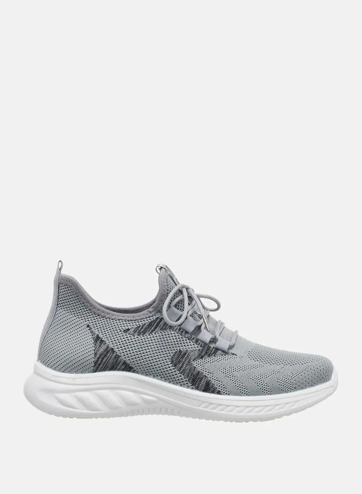 Contrast Melange Low Top Lace Up Sneakers
