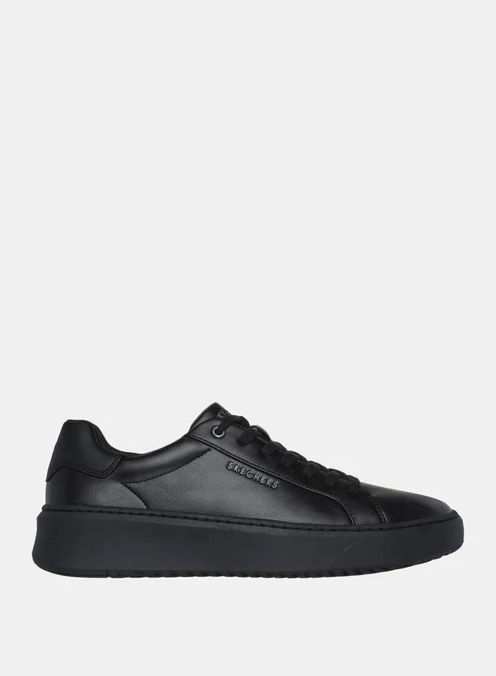 Court Break Leather Look Lace Up Sneakers