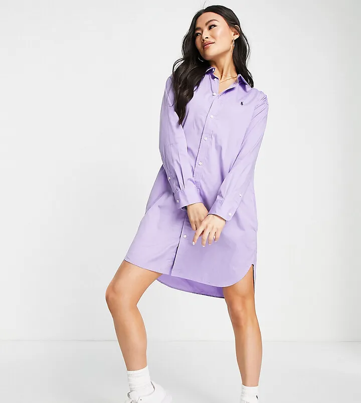 Polo Ralph Lauren x ASOS exclusive collab shirt dress in lavender