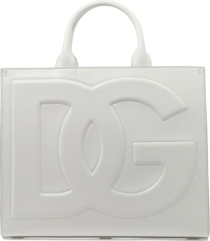 Logo-embossed Daily Shopping Tote Bag