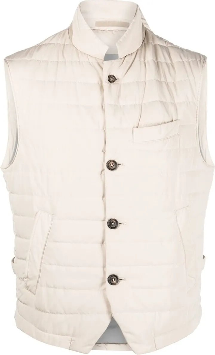 Quilted Button-Up Gilet