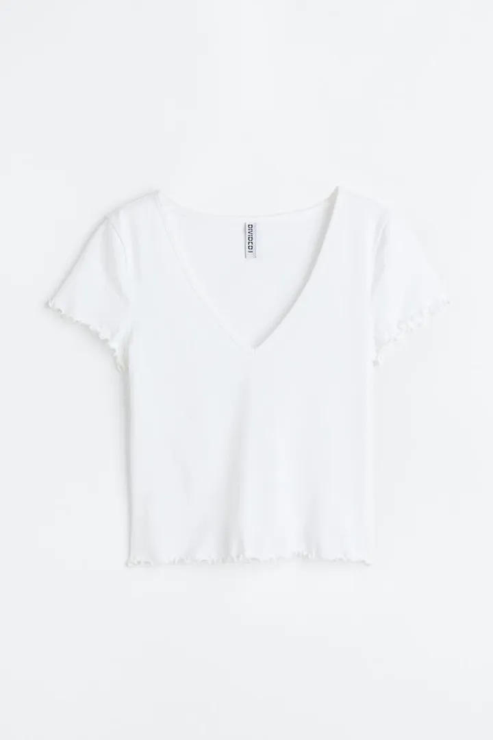 V-neck Crop Top