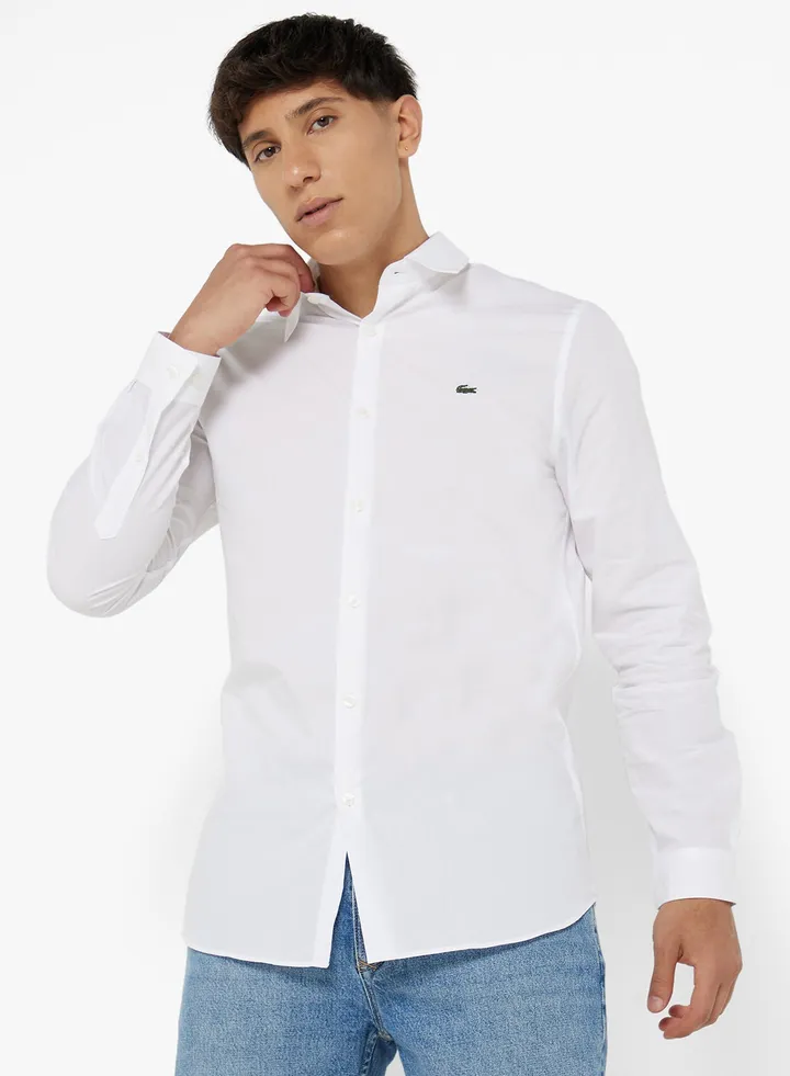Slim Fit Stretch Cotton Shirt