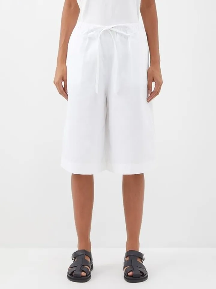 Phina Cotton-poplin Cropped Trousers