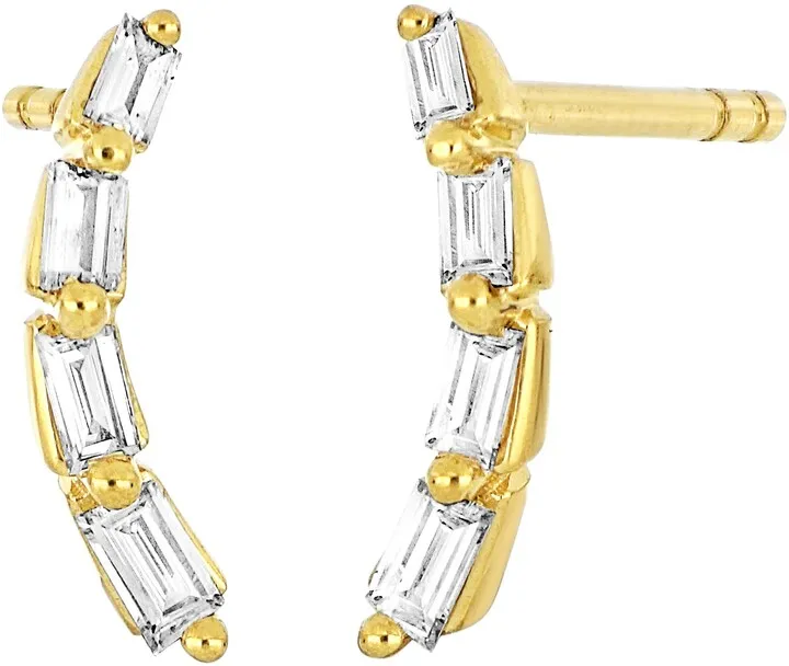 Getty Baguette Diamond Ear Crawlers
