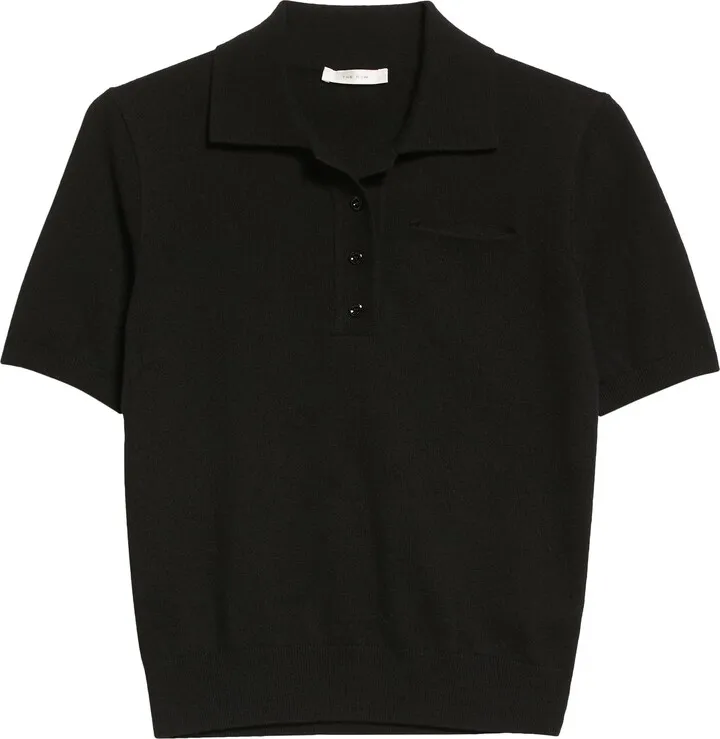 Olin Short Sleeve Cashmere Polo Sweater