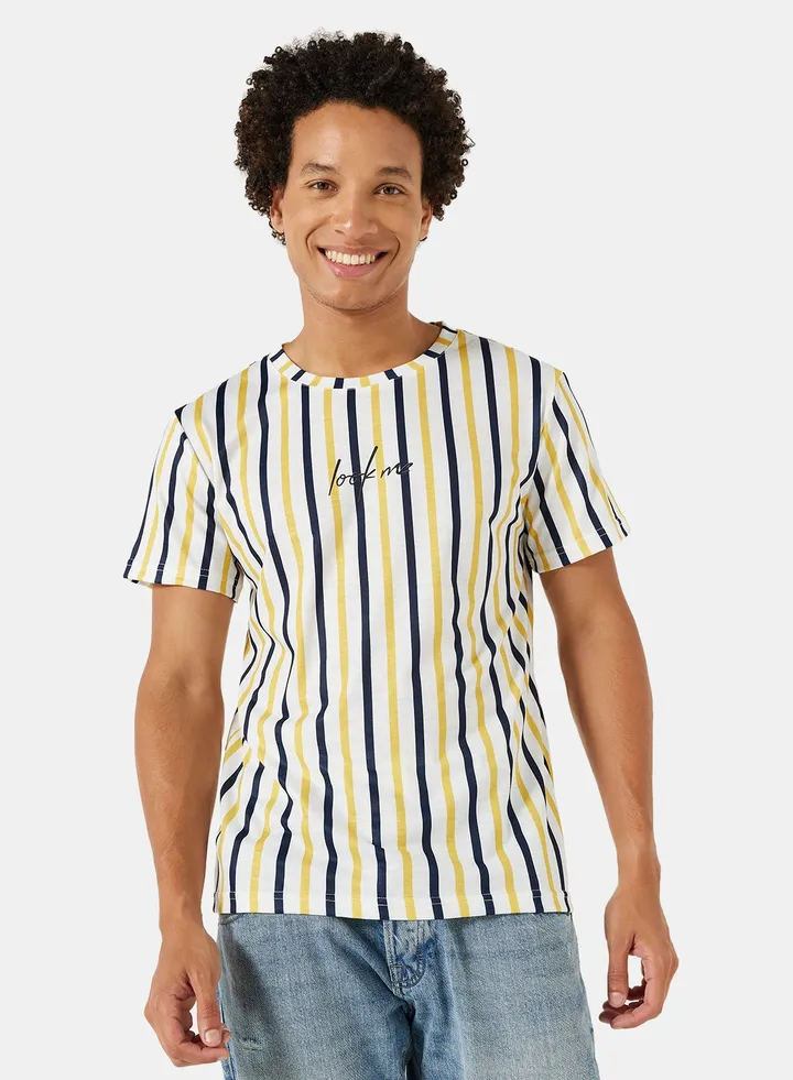 Stripe Relaxed Crew Neck T-Shirt