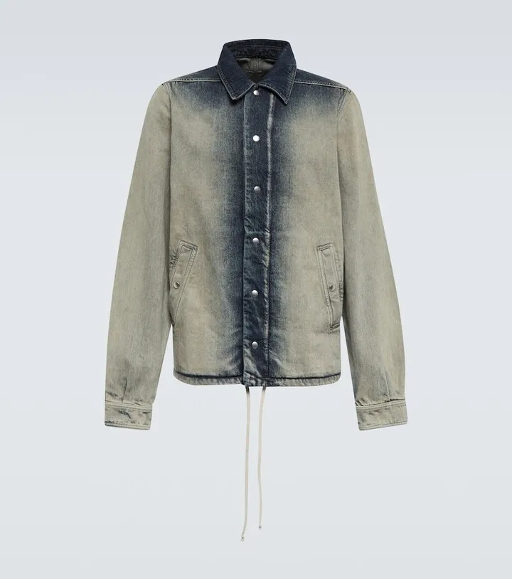 Faded denim shirt jacket