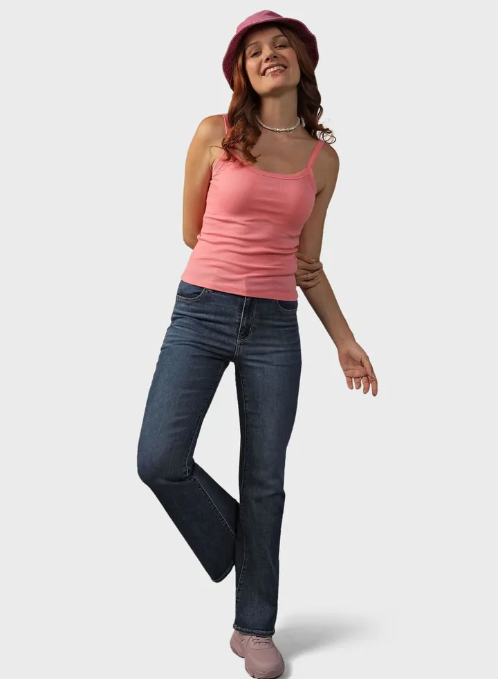 Strappy Knitted Tank Top