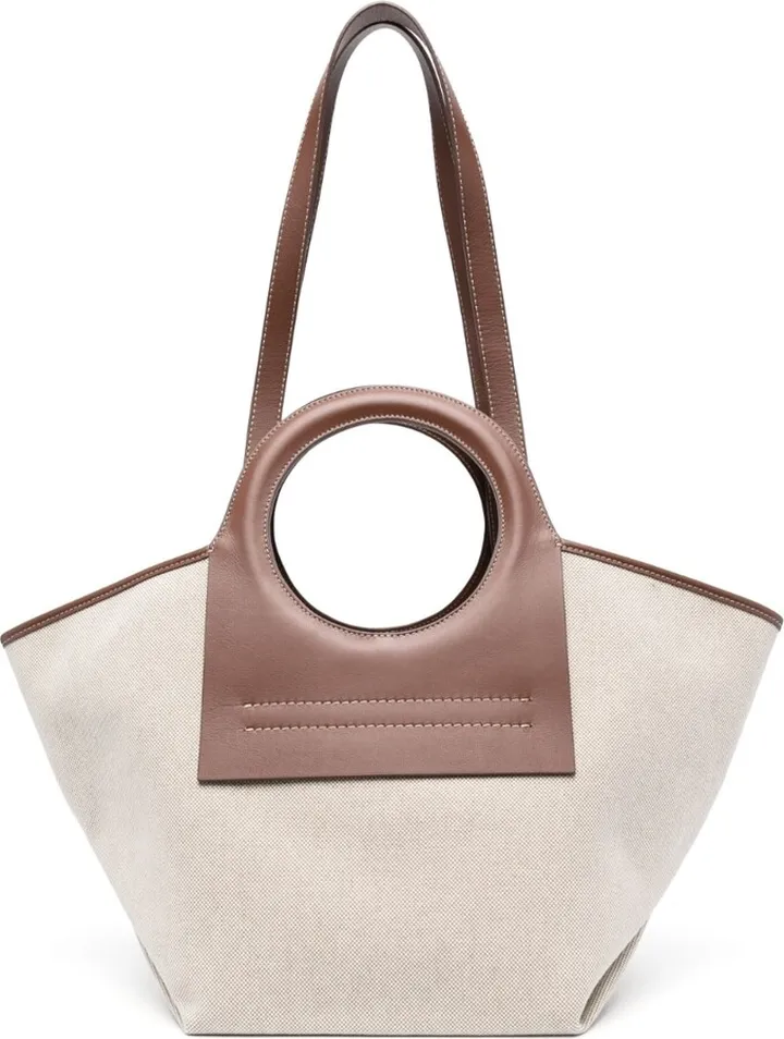 HEREU- Cala Small Leather-trimmed Canvas Tote Bag