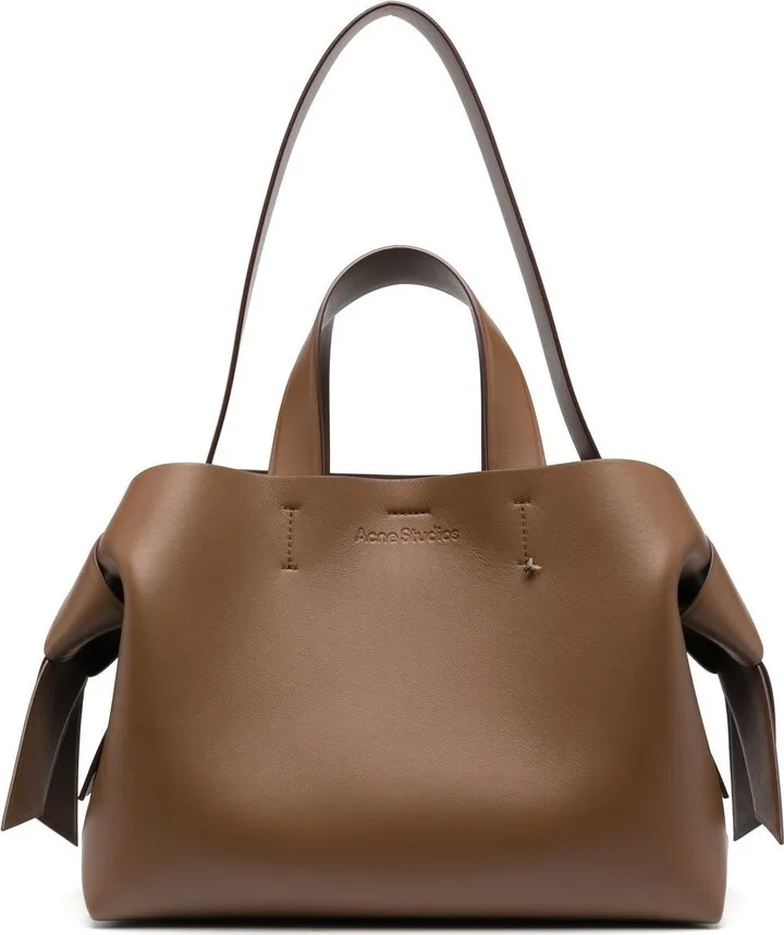 Logo-Debossed Leather Tote Bag