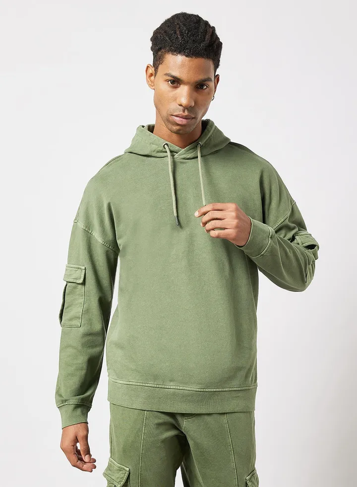 Sleeve Detailed Hoodie