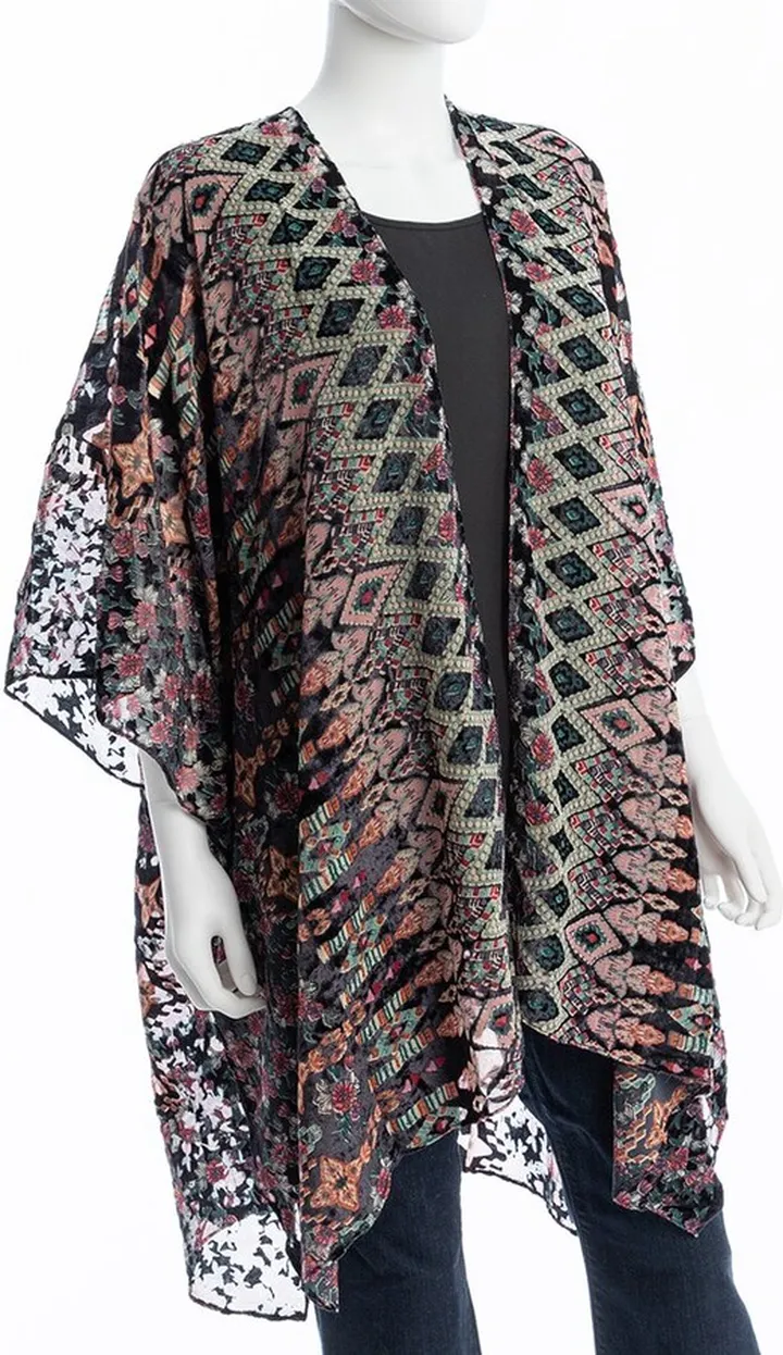 Saachi Velvet Poncho