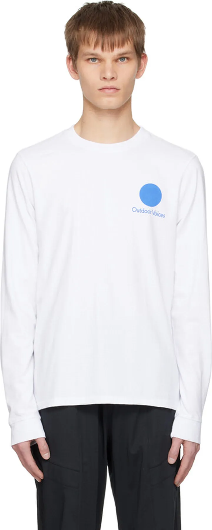 Outdoor Voices White Printed Long Sleeve T-Shirt