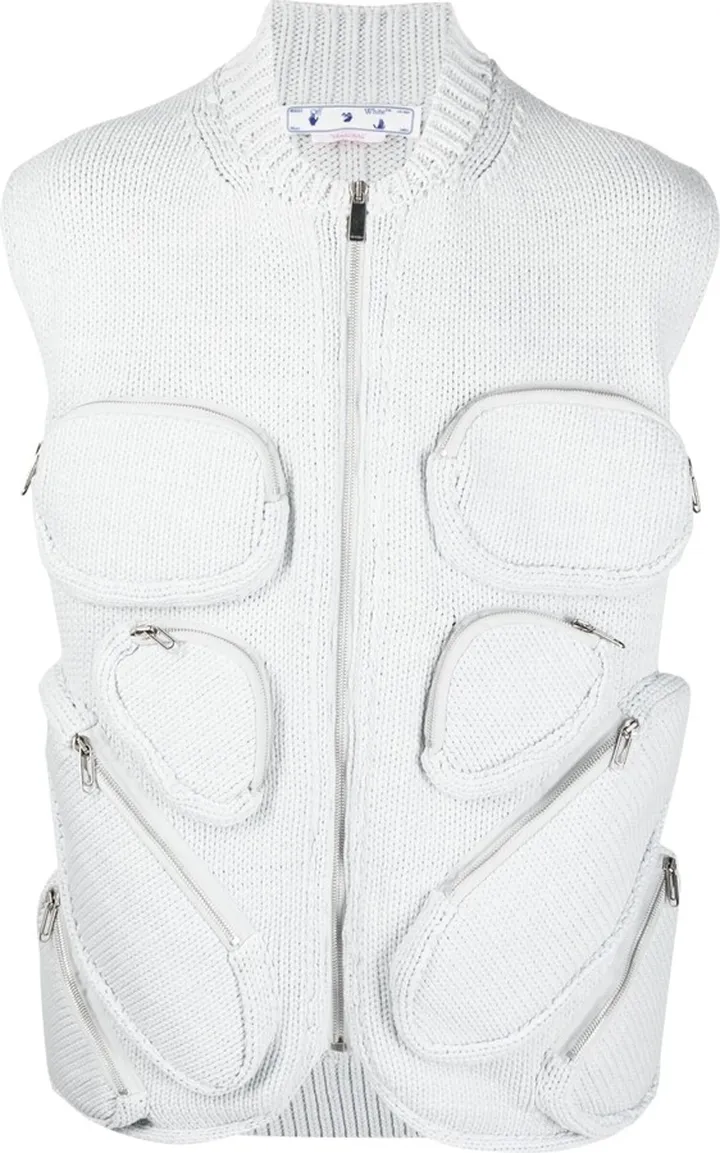 Multiple-Pocket Knit Gilet