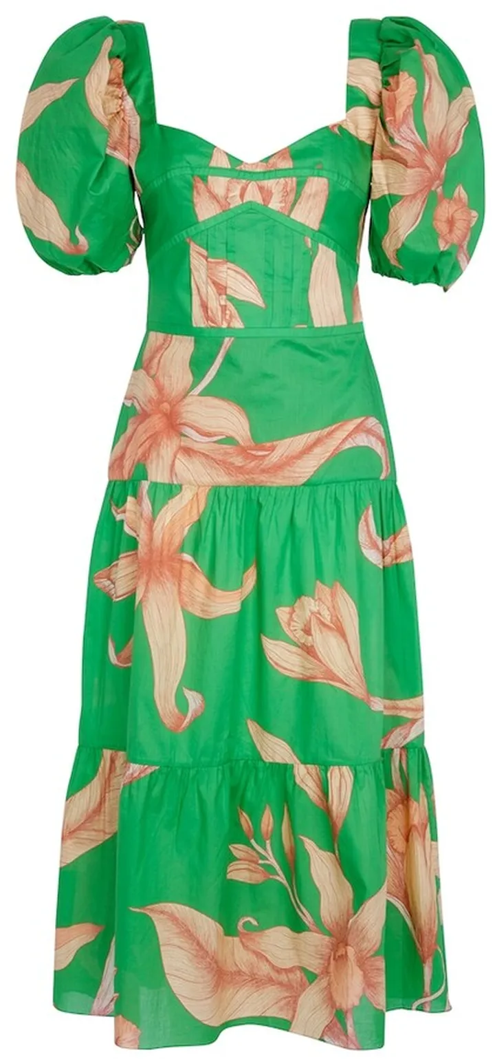 Colorful Culture floral cotton midi dress