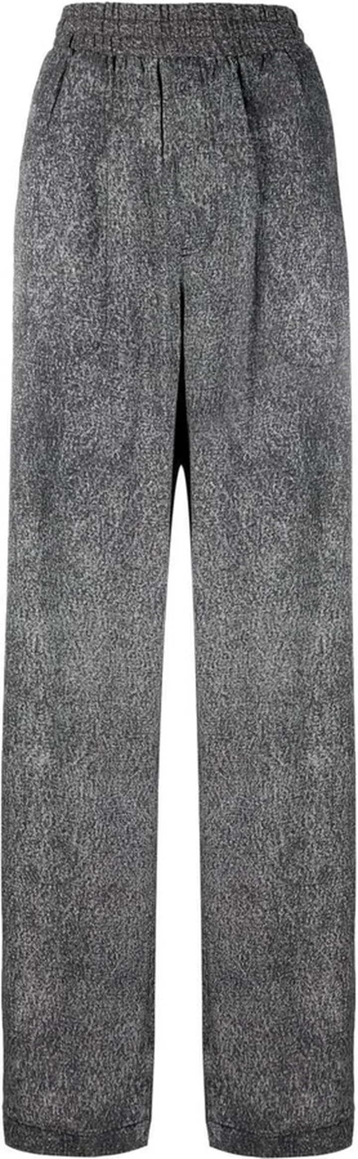 Speckle-Knit Straight-Leg Trousers