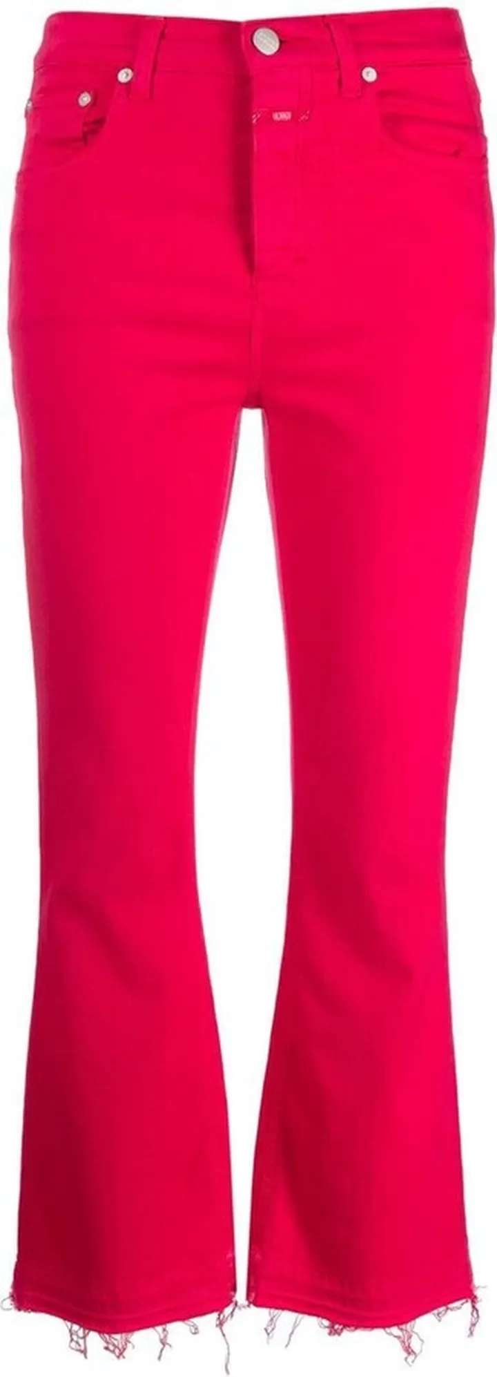 Raw-Edge High-Waisted Jeans