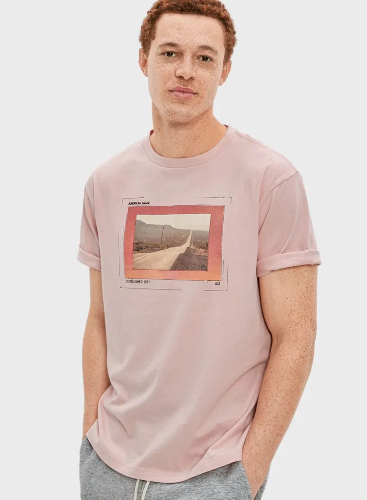 Graphic Crew Neck T-Shirt