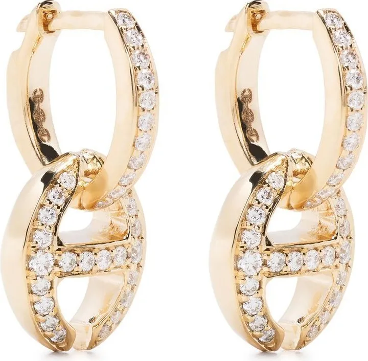 18kt yellow gold diamond Klaasp earrings